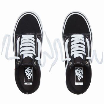 Damske Skate Obuv Vans Old Skool Pro Čierne/Biele VA87RYGAW